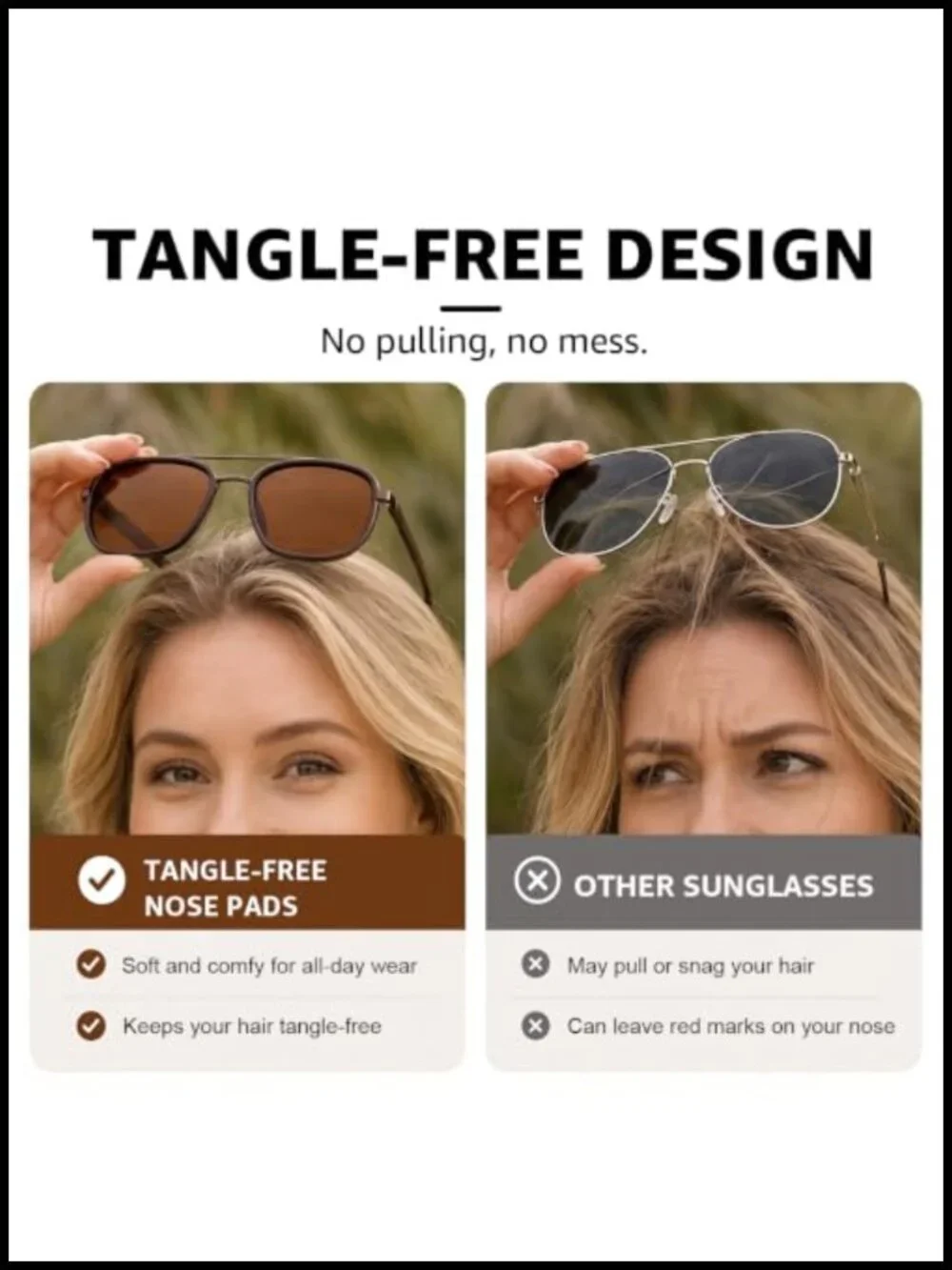 Polarized Aviator Sunglasses TR90 Frame Double Bridge Pilot UV400
